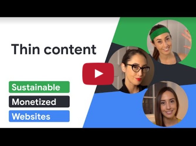 Bild für ein Video zum Thema Thin Content.